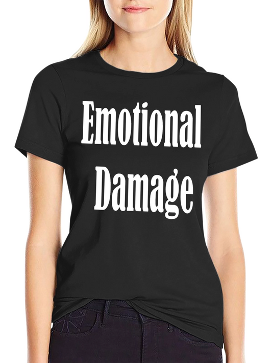 Emotional Damage Graphic Tee - Soft Cotton Black T-Shirt