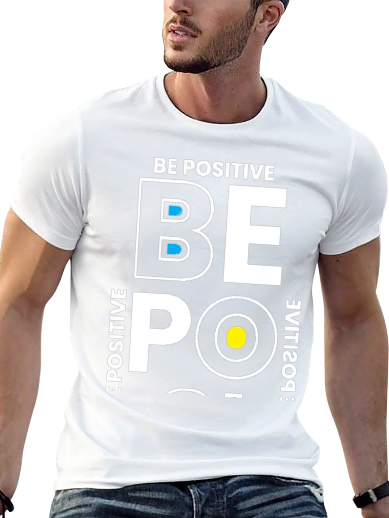 Be Positive Graphic T-Shirt - Black
