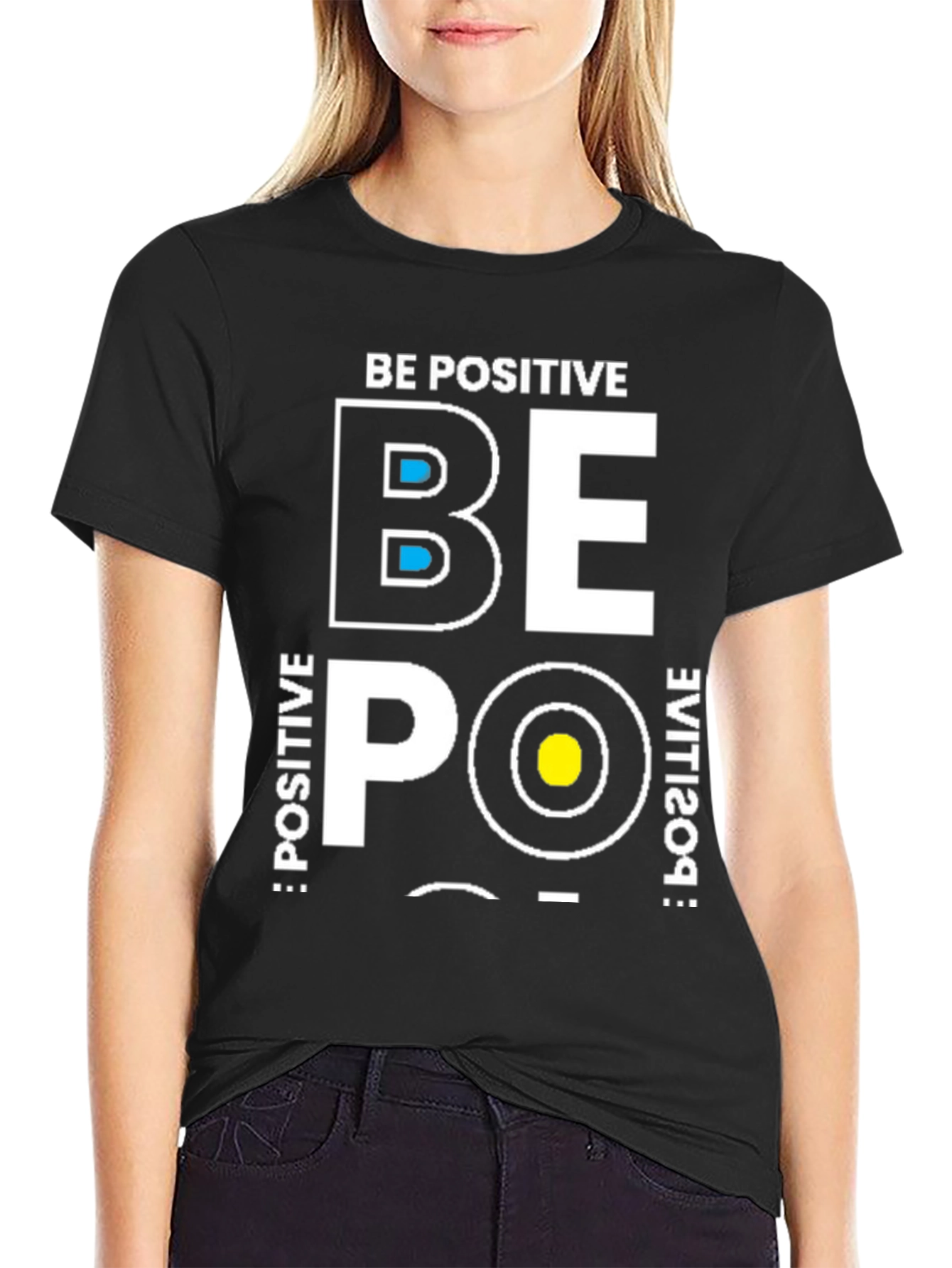 Be Positive Graphic T-Shirt - Black