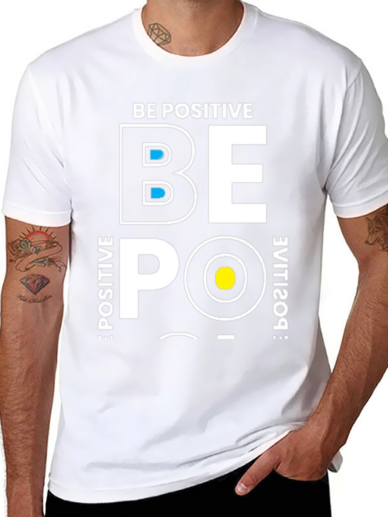 Be Positive Graphic T-Shirt - Black