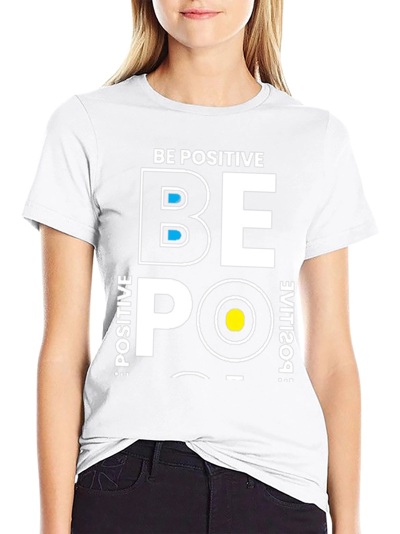 Be Positive Graphic T-Shirt - Black