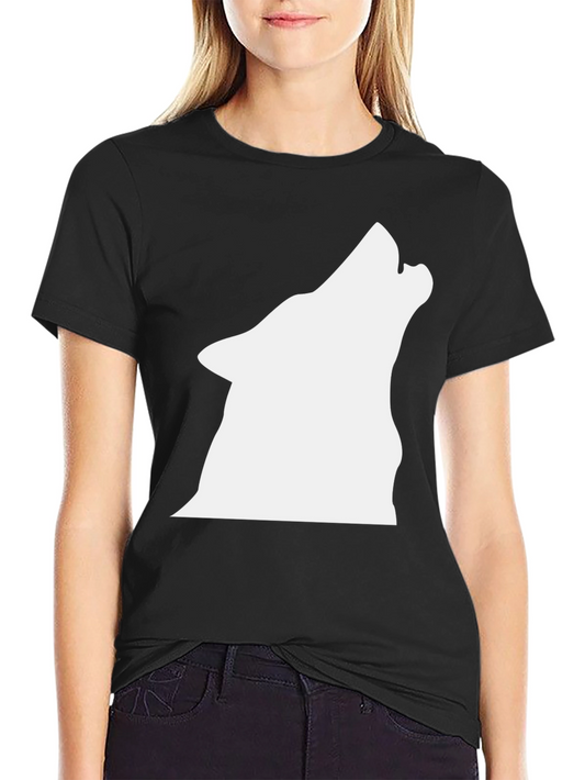 Black Wolf Silhouette Graphic T-Shirt