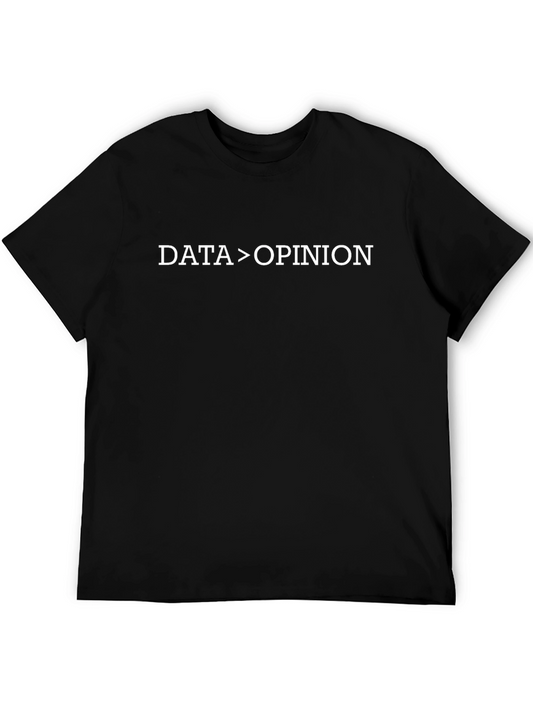 Data Over Opinion Graphic Tee - Black