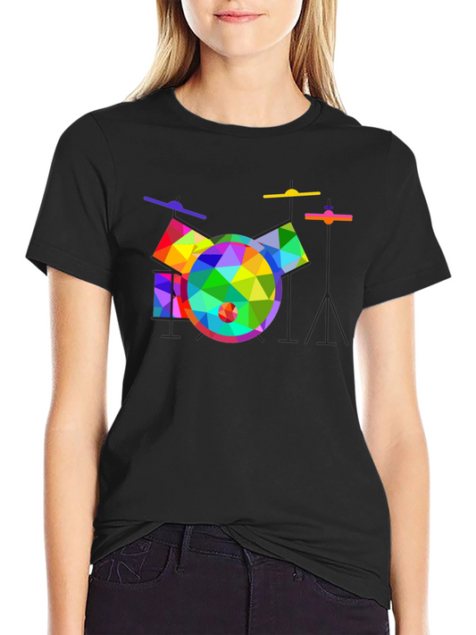 Geometric Drum Set Graphic Tee