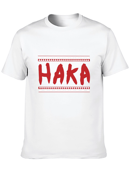 HAKA Graphic Tee - Black Crew Neck Short Sleeve Shirt