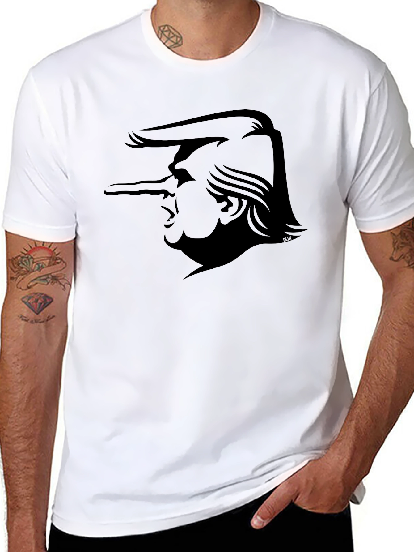 Trump Pinocchio Nose Black T-Shirt