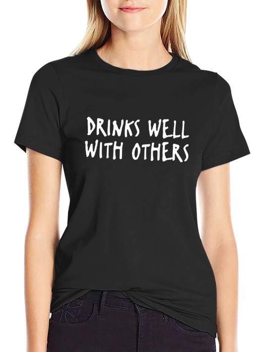 Drinks Well With Others Black Graphic Tee