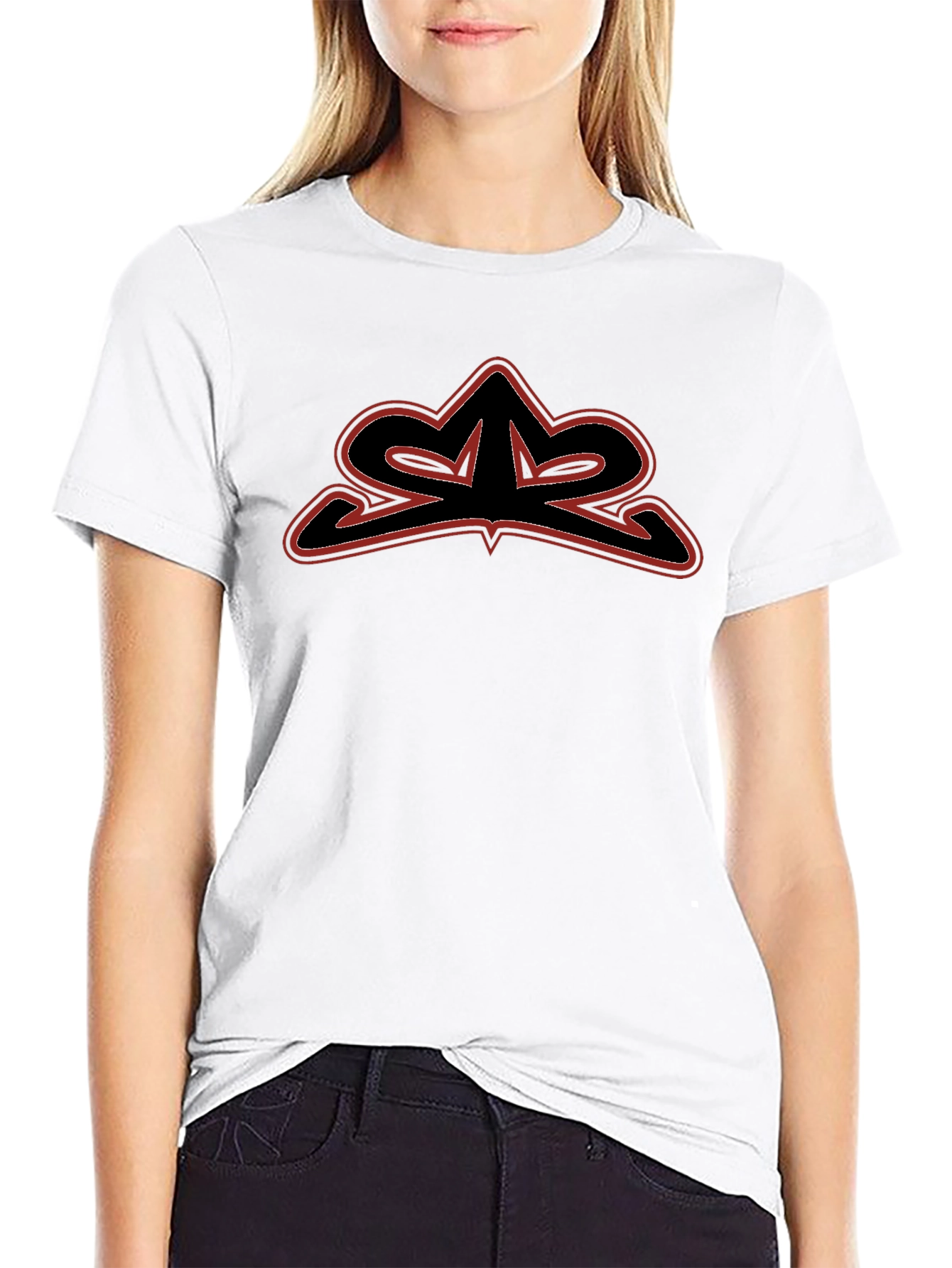 Mens Black Graphic Tee - Edgy Logo Design