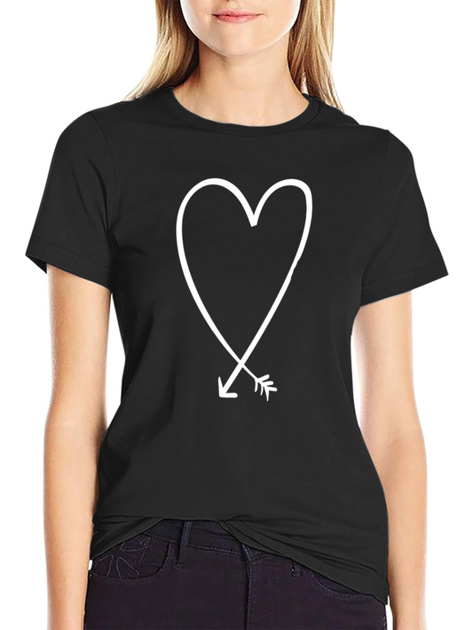 Heart and Arrow Graphic Tee - Black