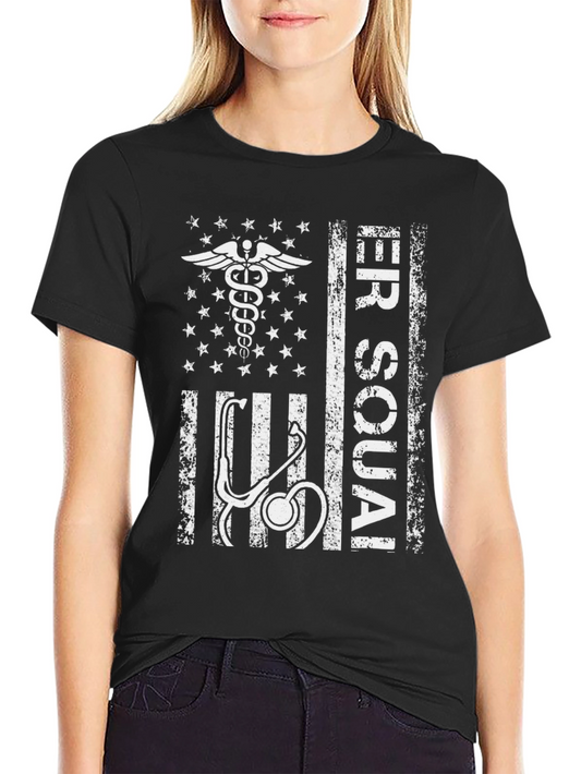 ER Squad American Flag Graphic T-Shirt