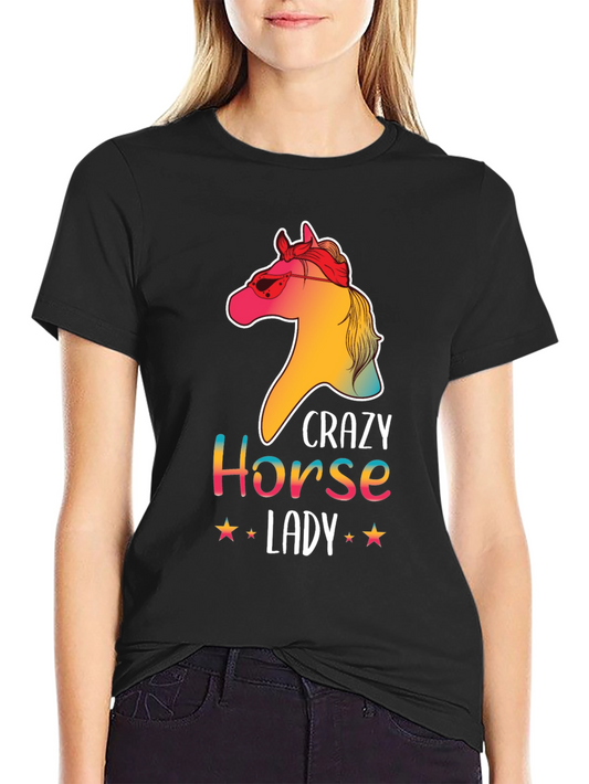 Crazy Horse Lady Graphic T-Shirt - Unisex Tee