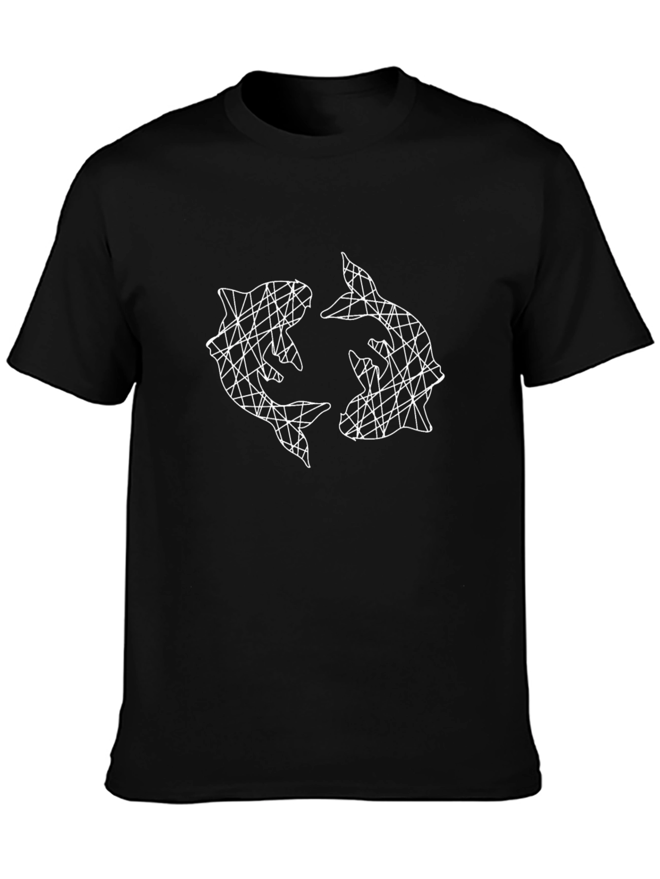 Geometric Dolphin Graphic Tee - Stylish & Unique Design