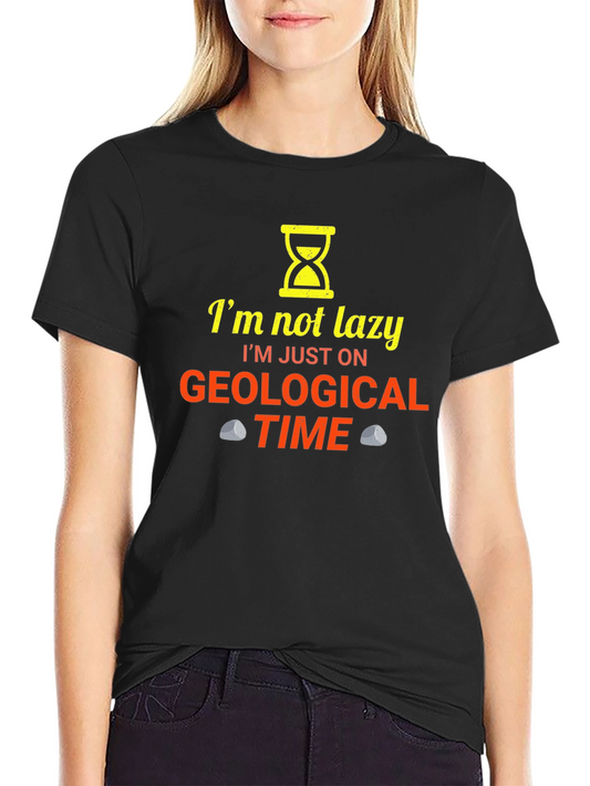 Geological Time Funny Black T-Shirt