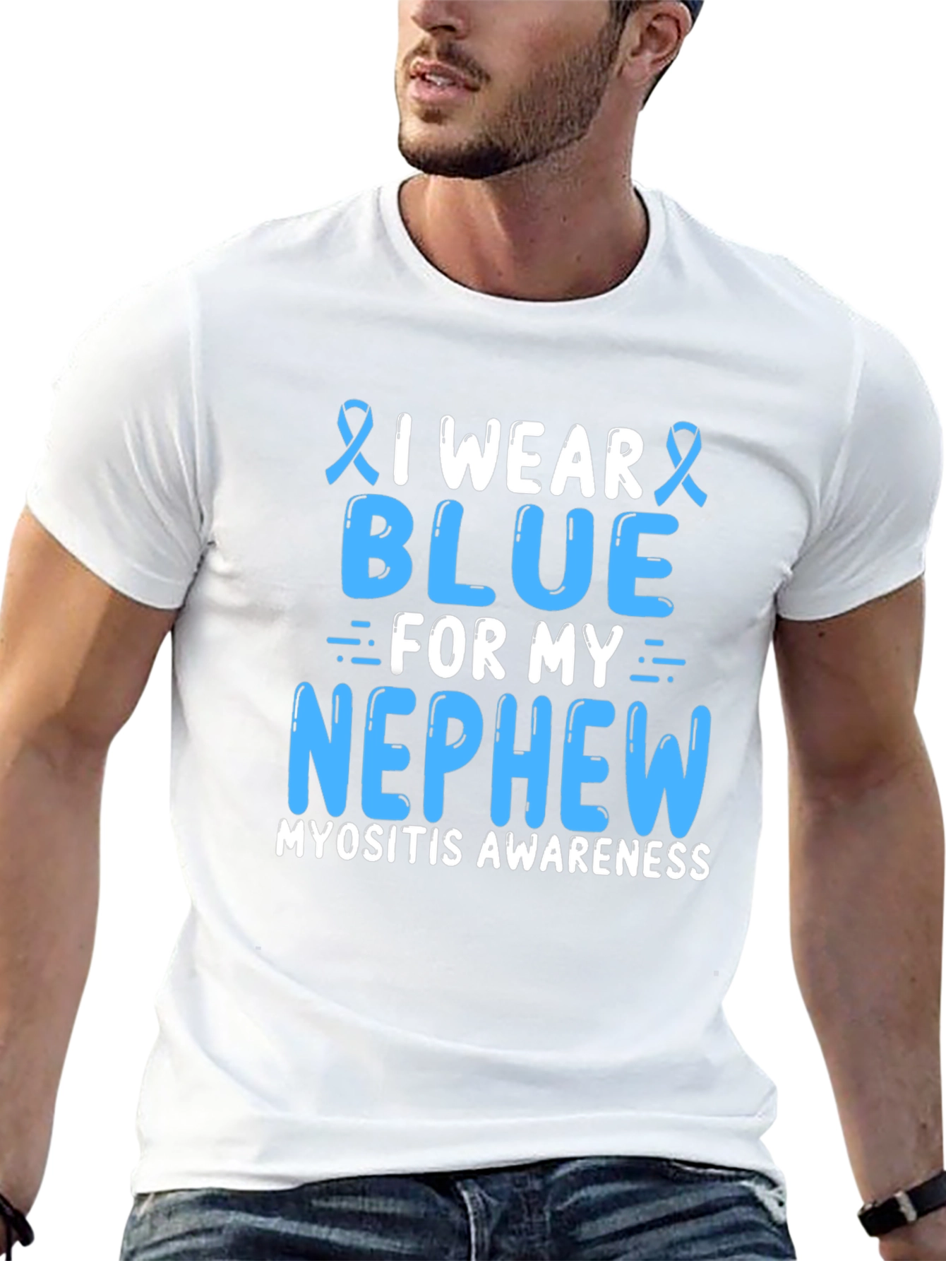 Blue for My Nephew Myositis Awareness T-Shirt