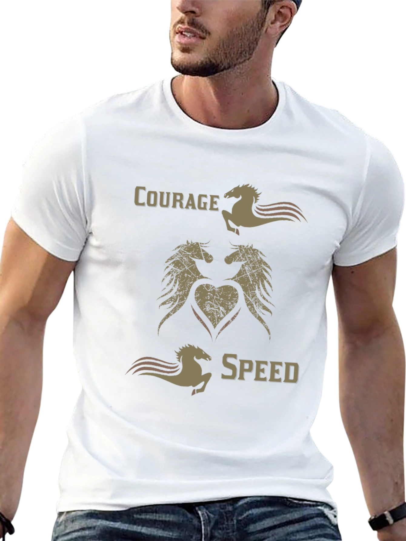 Courage Speed Horse Graphic T-Shirt