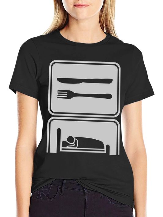 Eat Sleep Repeat Funny Graphic Tee