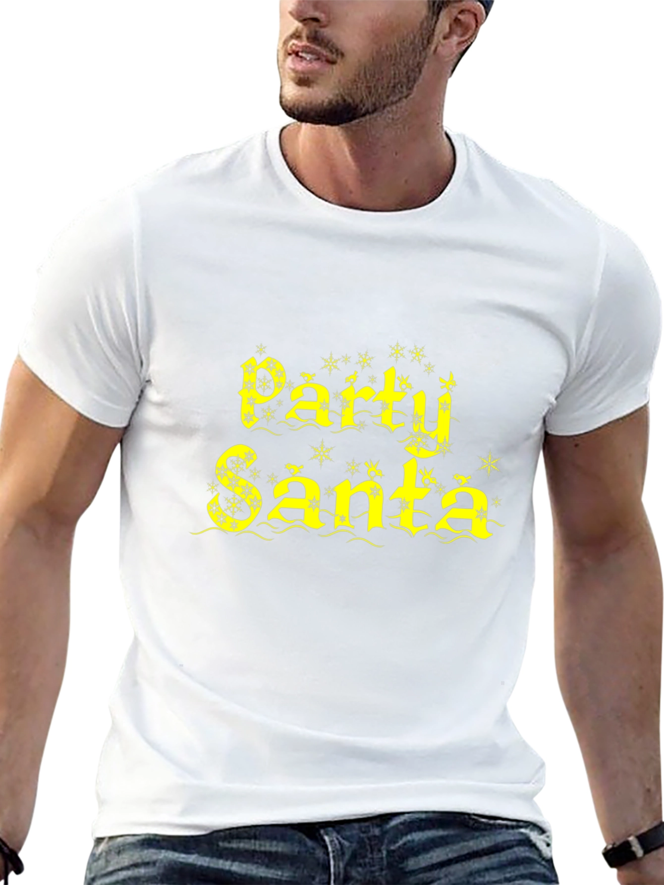 Party Santa Graphic Tee - Festive Holiday Apparel
