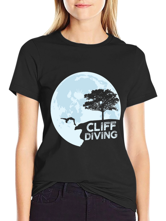 Cliff Diving Graphic Tee - Daredevil Style T-Shirt