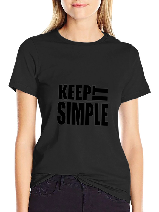 Keep it Simple Black Graphic Tee Shirt
