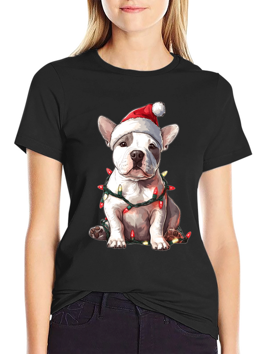 Festive French Bulldog Christmas T-Shirt