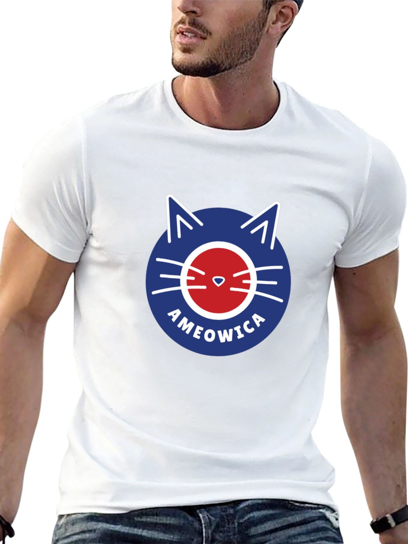 Ameowica Cat Graphic Tee - Patriotic & Funny