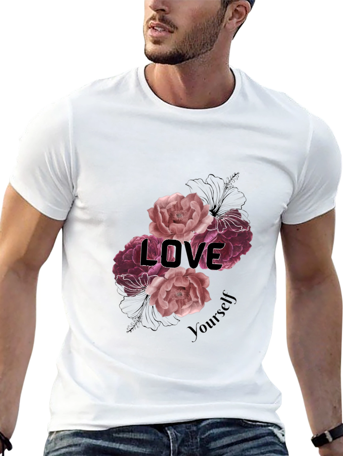 Love Yourself Floral Graphic Tee