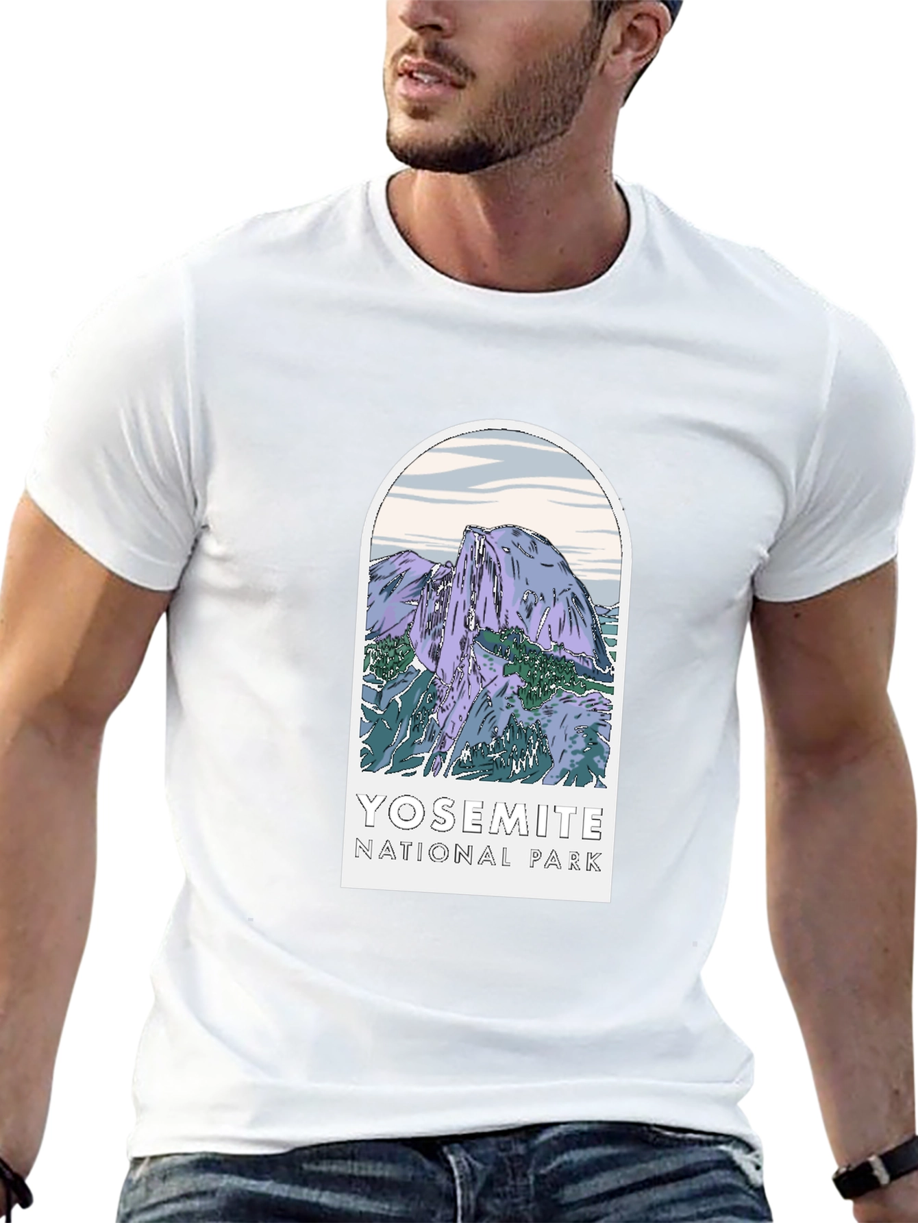 Yosemite National Park Graphic Tee - Black Cotton