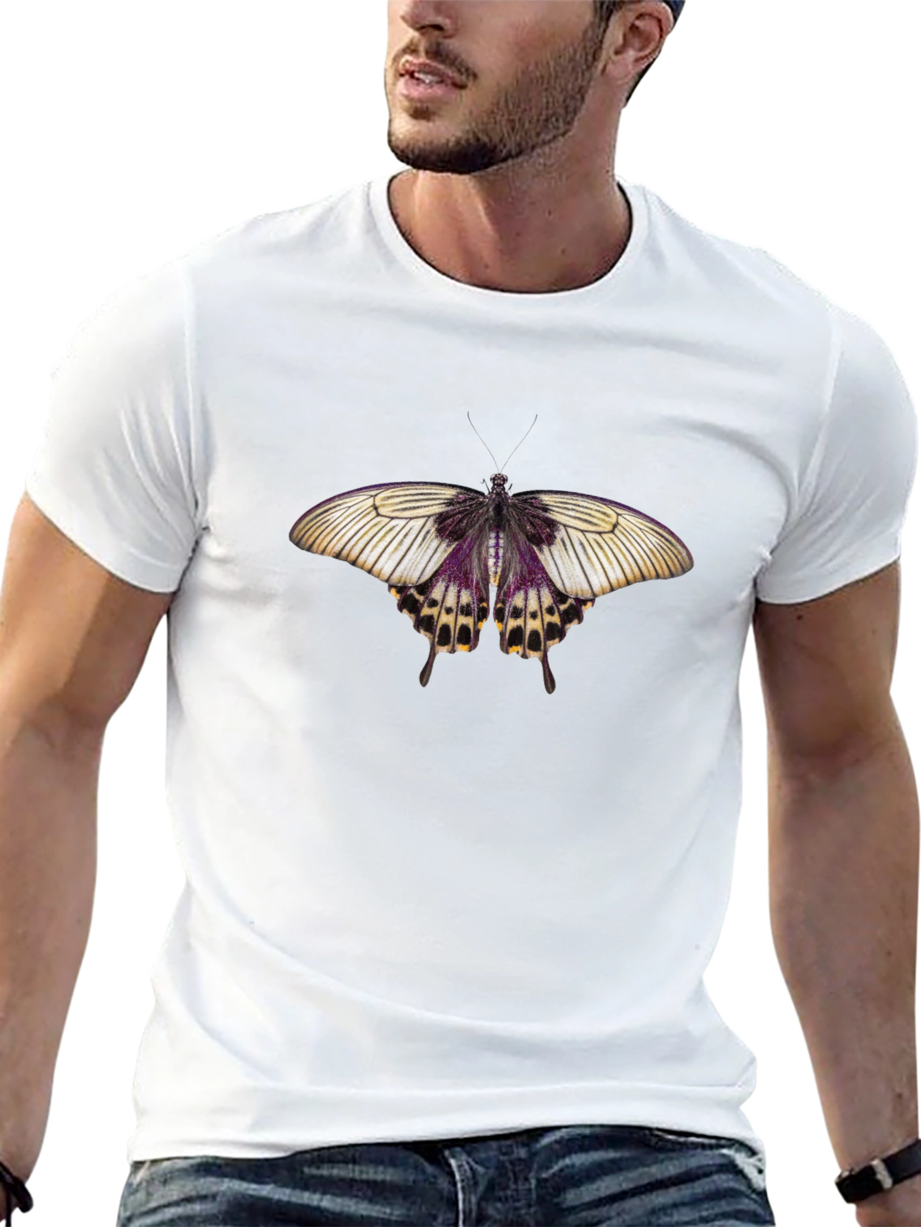Butterfly Graphic T-Shirt - Stylish Black Tee