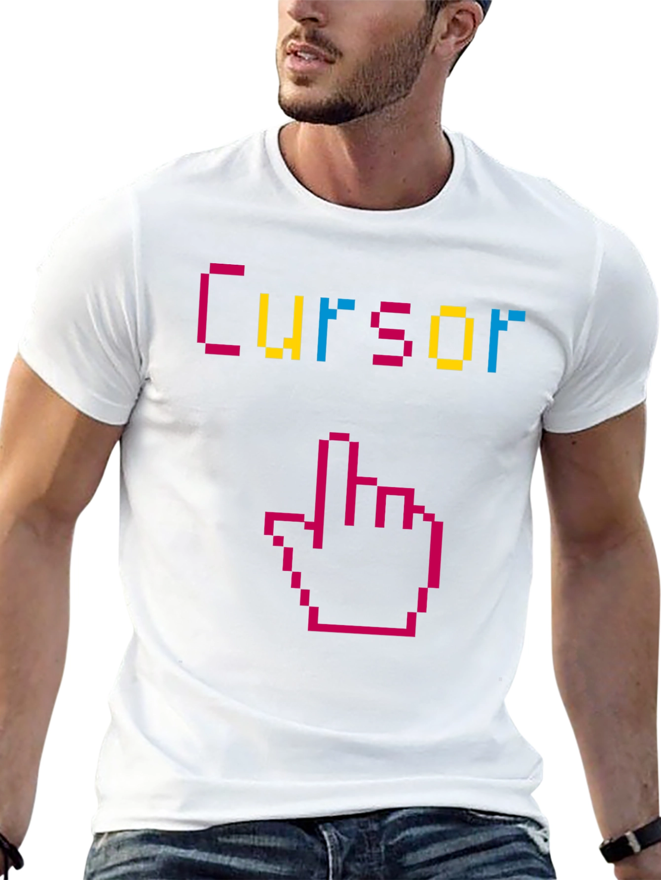 Pixel Cursor Graphic Tee - Gamer Style Shirt