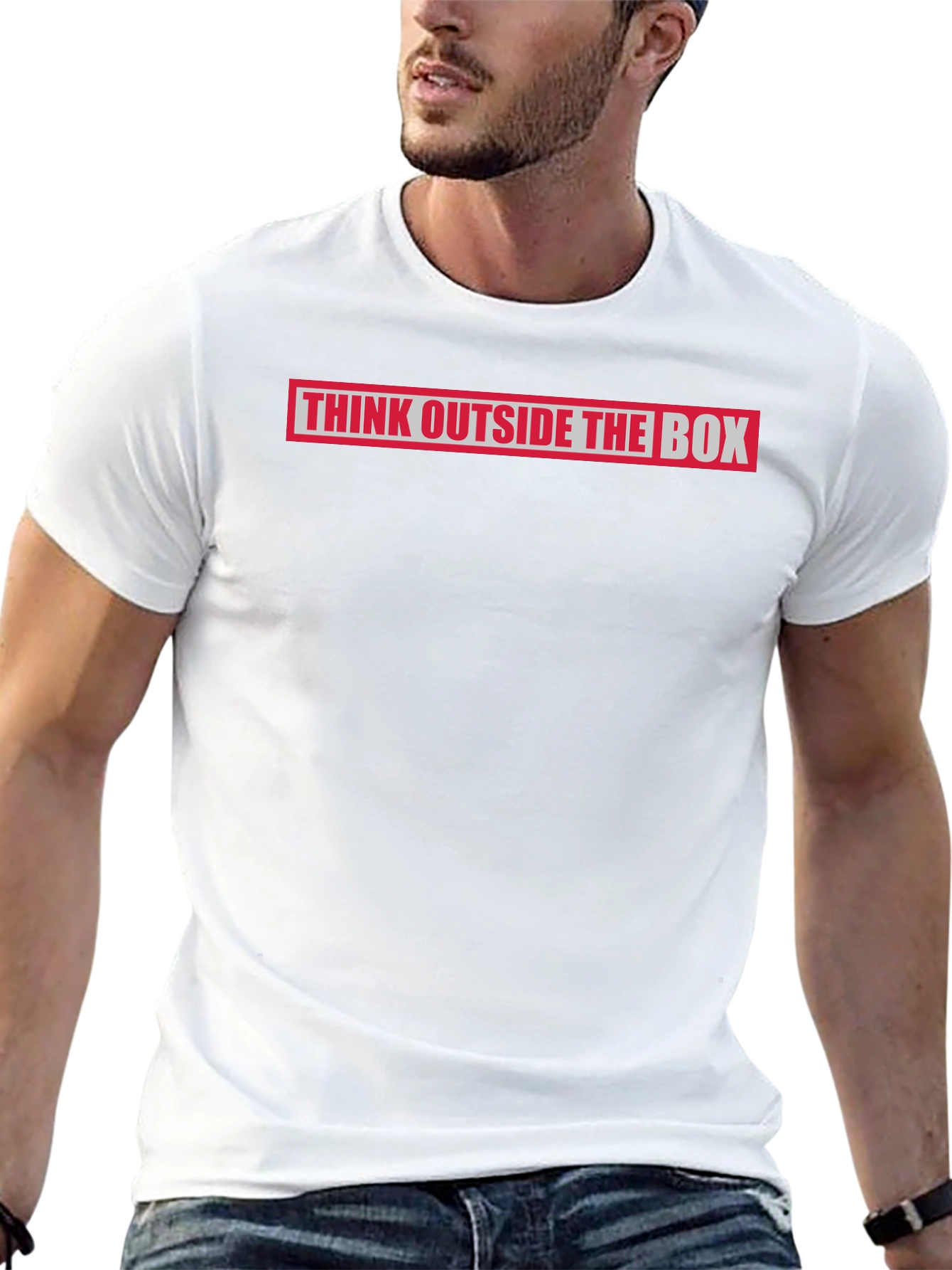 Think Outside the Box Graphic Tee - Black