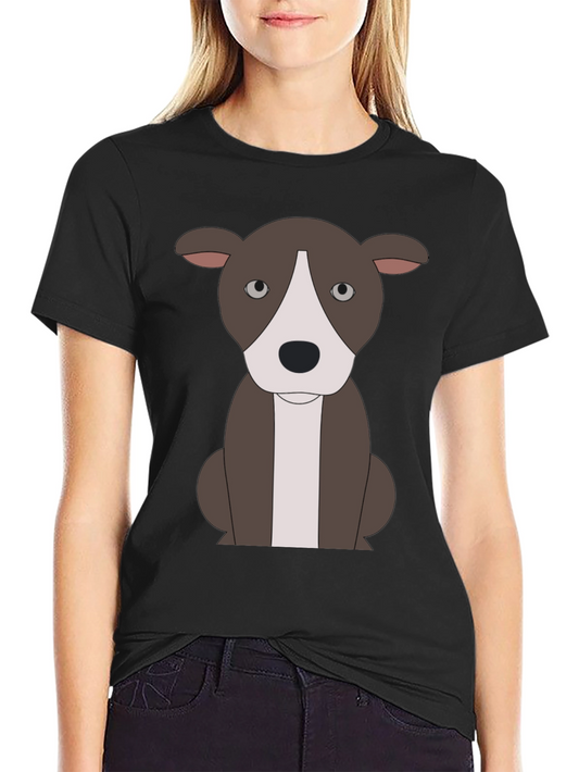 Cartoon Pitbull T-Shirt - Black