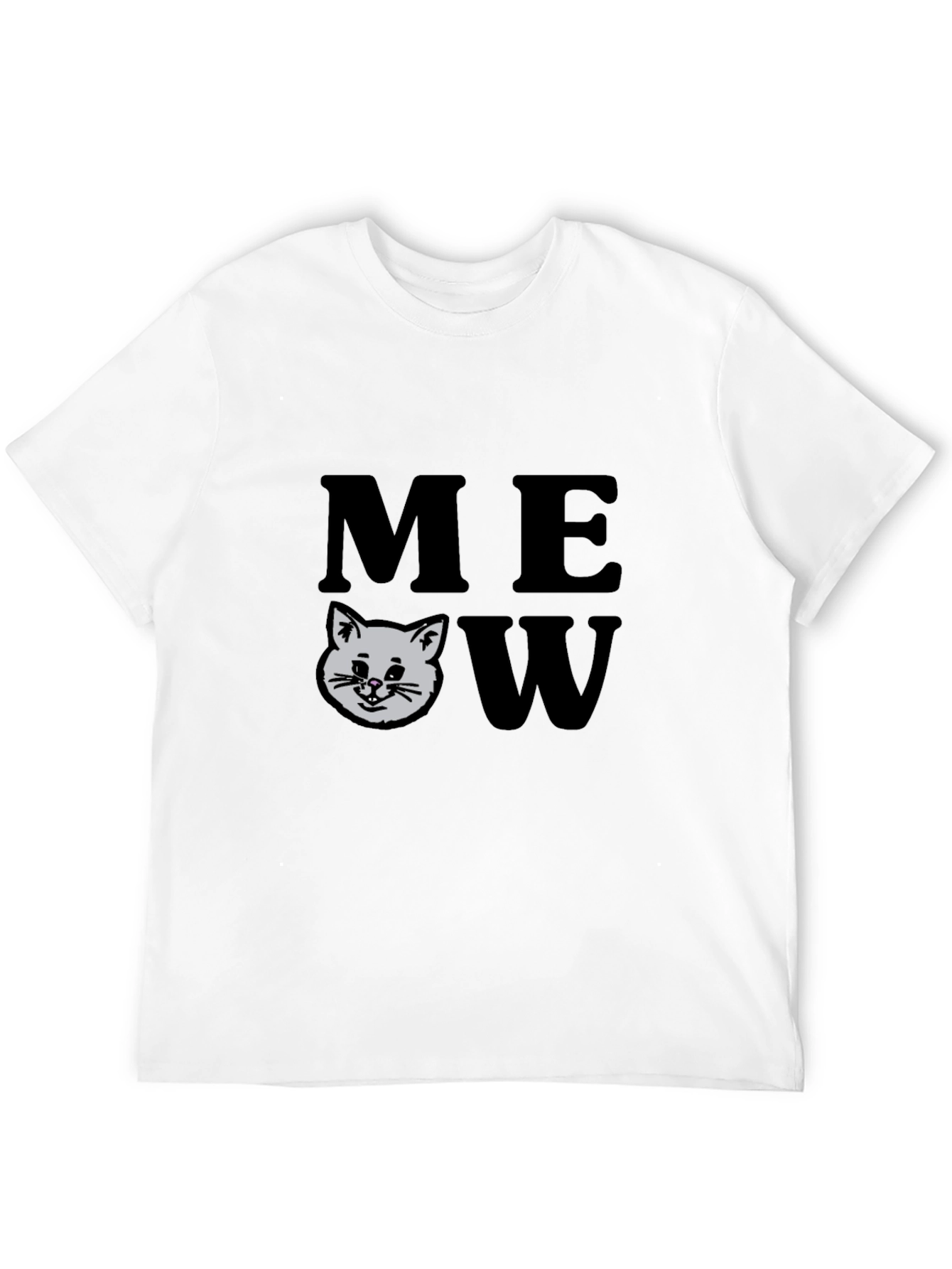 Meow Cat Graphic Tee - Trendy Unisex Shirt