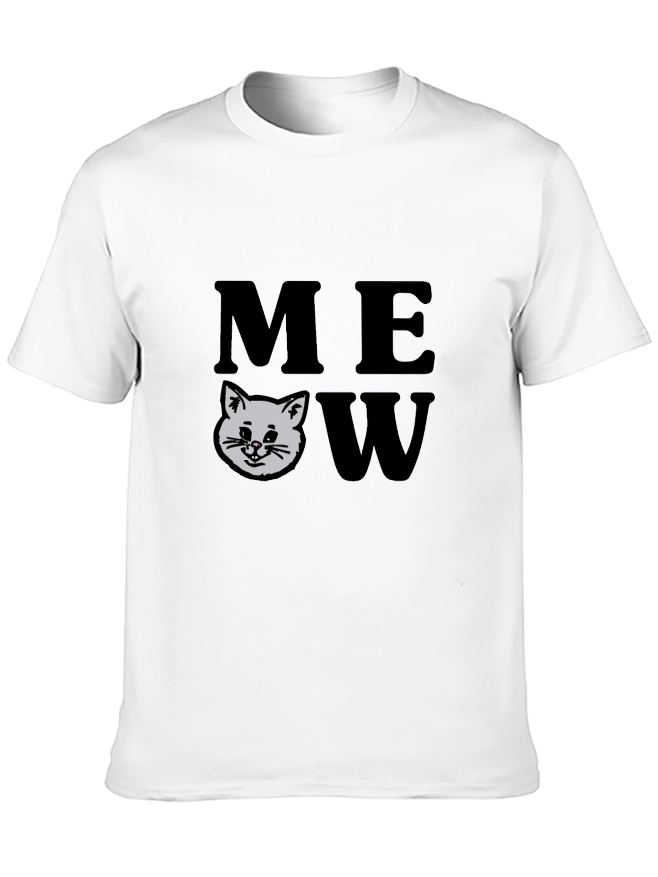 Meow Cat Graphic Tee - Trendy Unisex Shirt