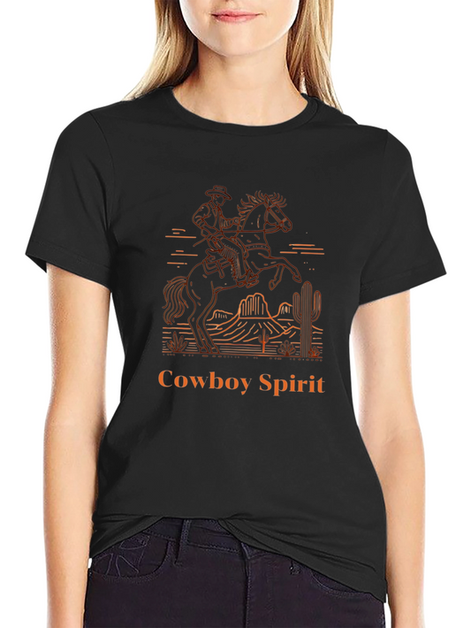 Cowboy Spirit Graphic Tee - Western Design
