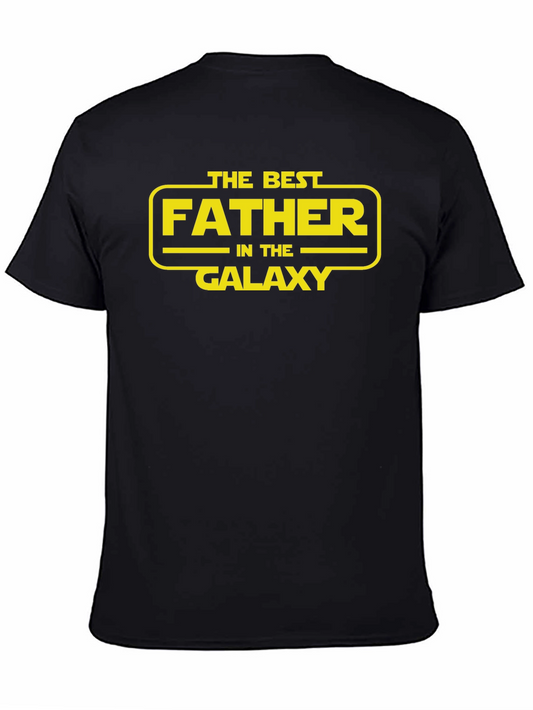 Best Father in the Galaxy Black T-Shirt