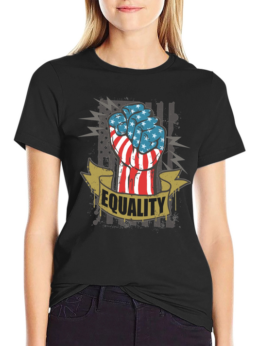 Equality Fist USA Flag Graphic Tee