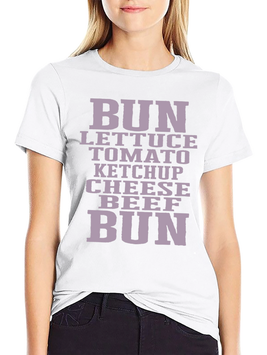 Burger Ingredients T-Shirt - Foodie Fashion