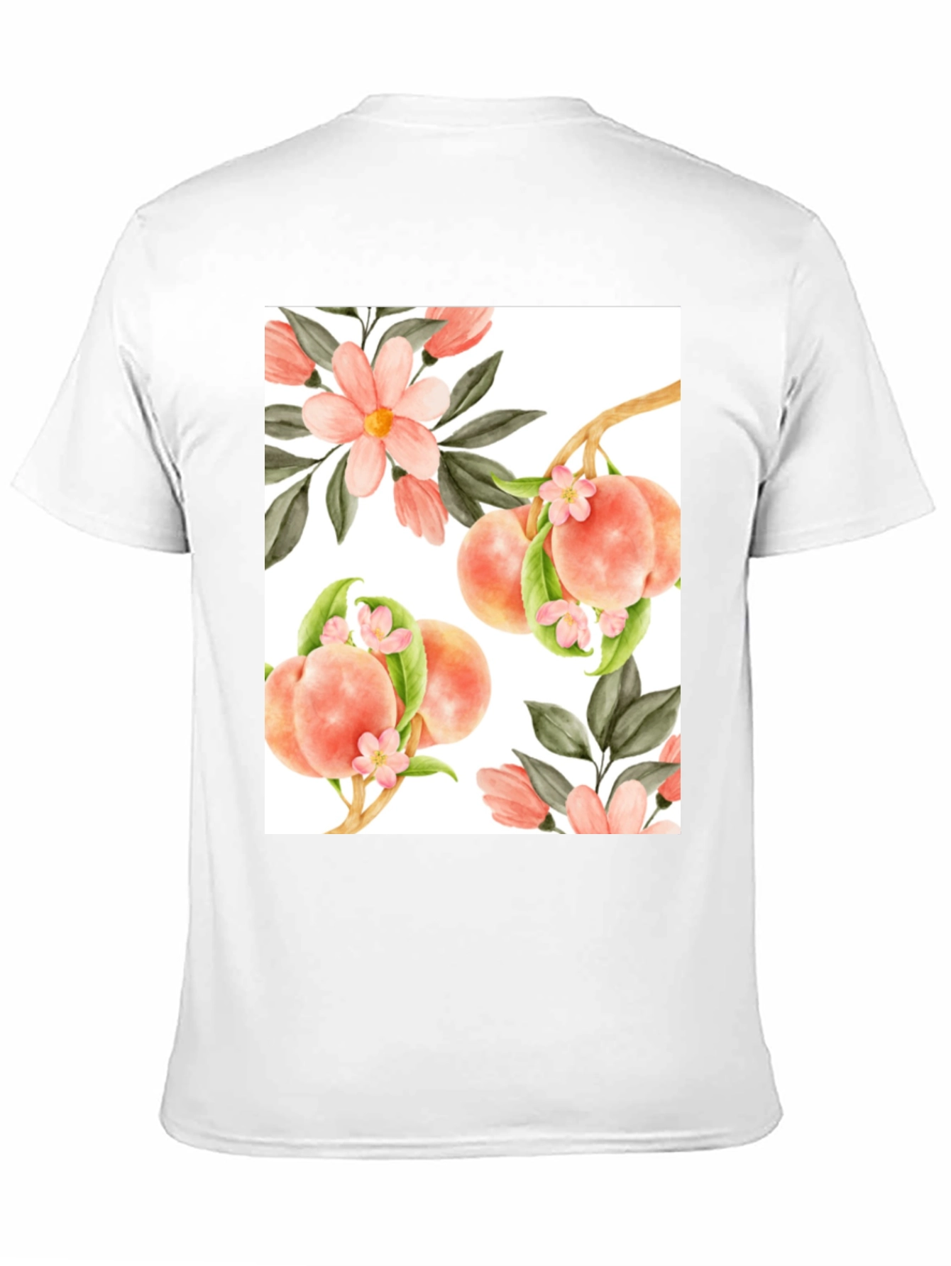 Peach Floral T-Shirt - Unique Design
