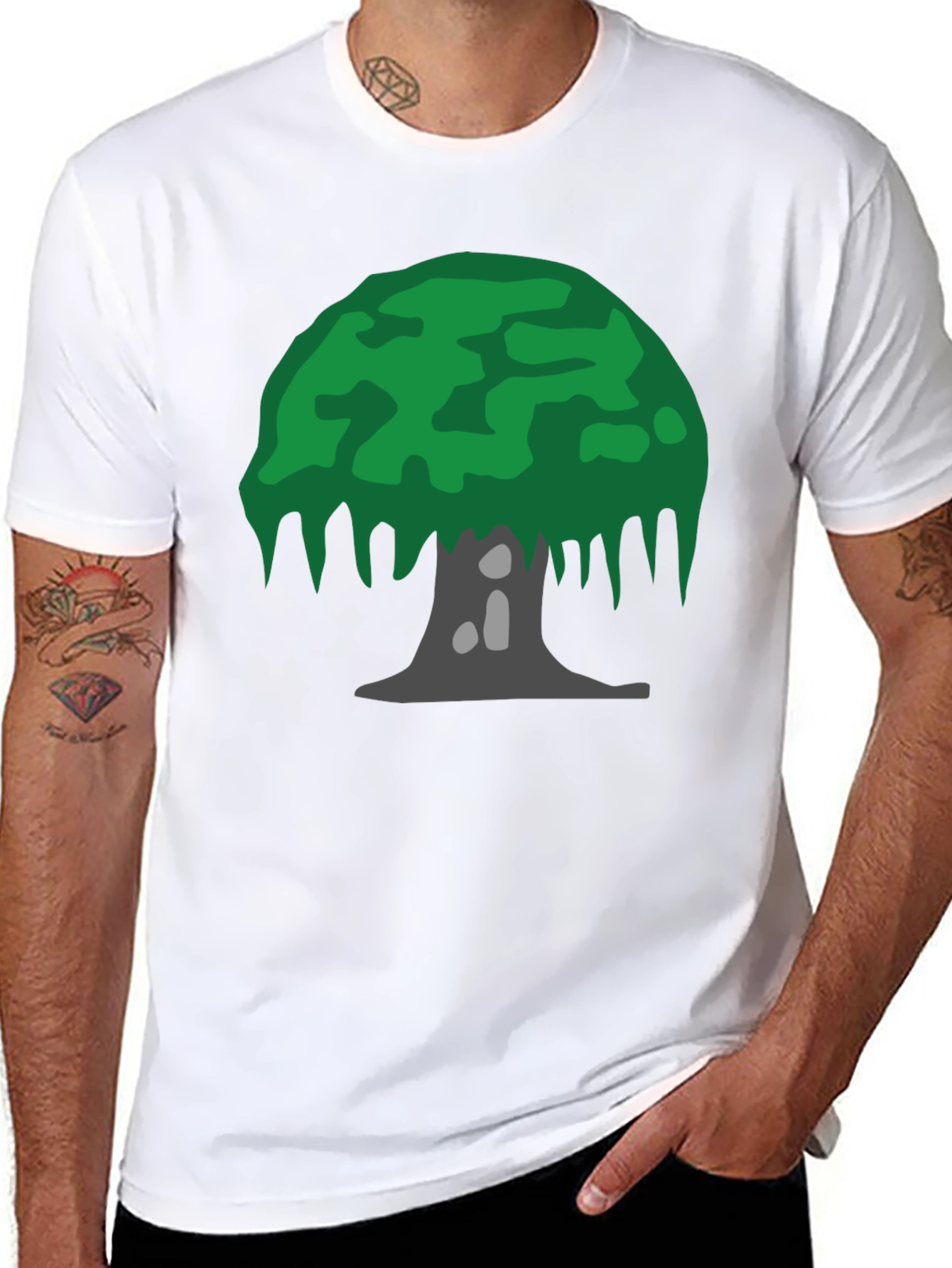 Tree Graphic Tee - Nature Inspired Black T-Shirt