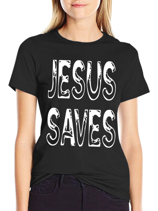 Jesus Saves Graphic T-Shirt - Black