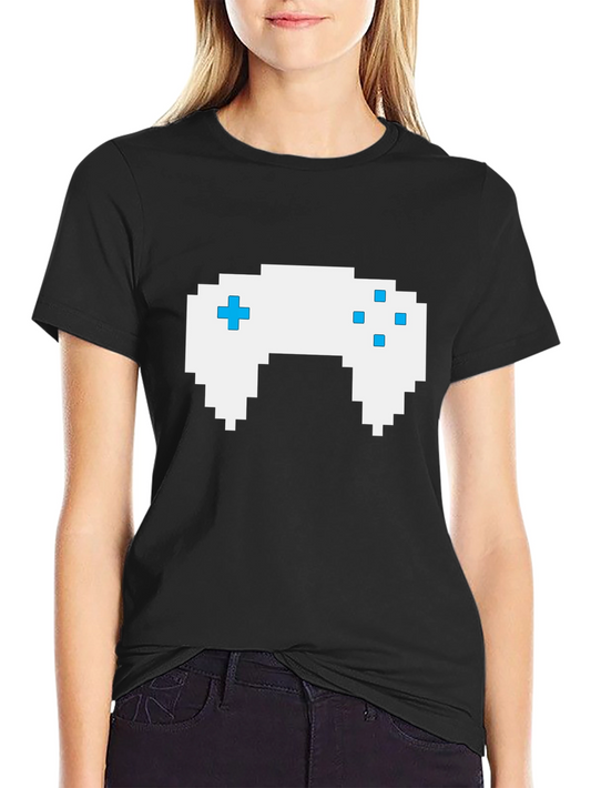 Gamer Pixel Art Black T-Shirt