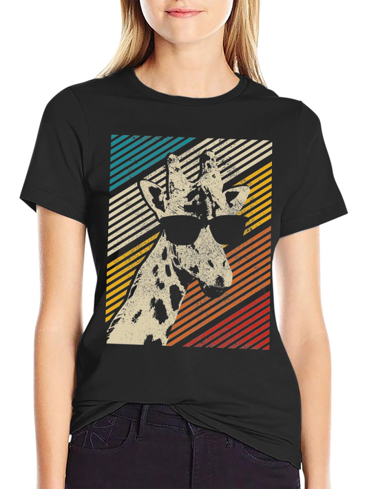 Cool Giraffe Retro Style T-Shirt