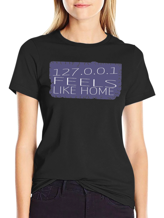 127.0.0.1 Feels Like Home Black T-Shirt