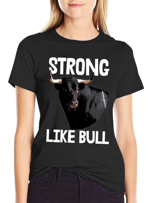 Strong Like Bull Graphic Tee - Black