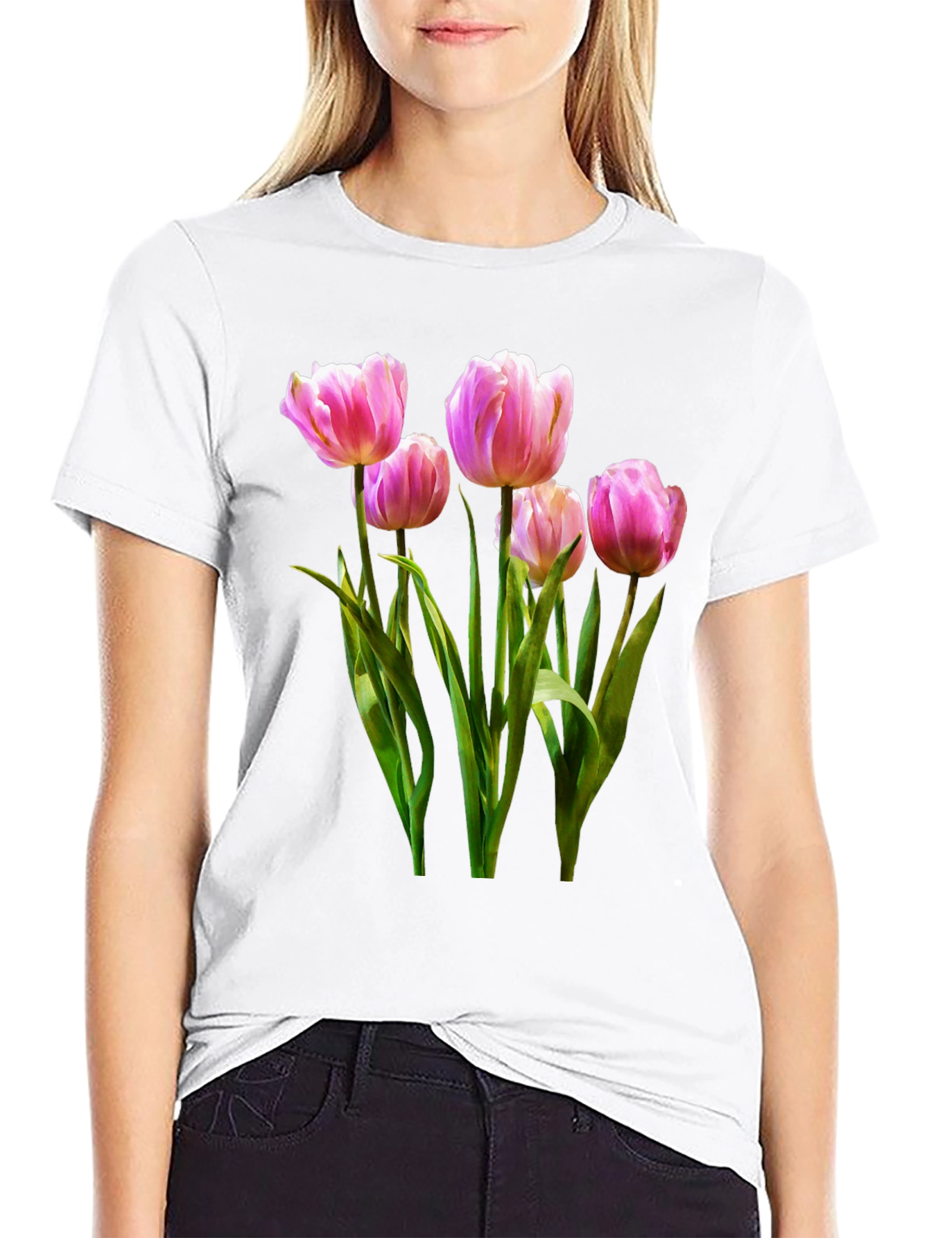 Floral Tulip Print T-Shirt