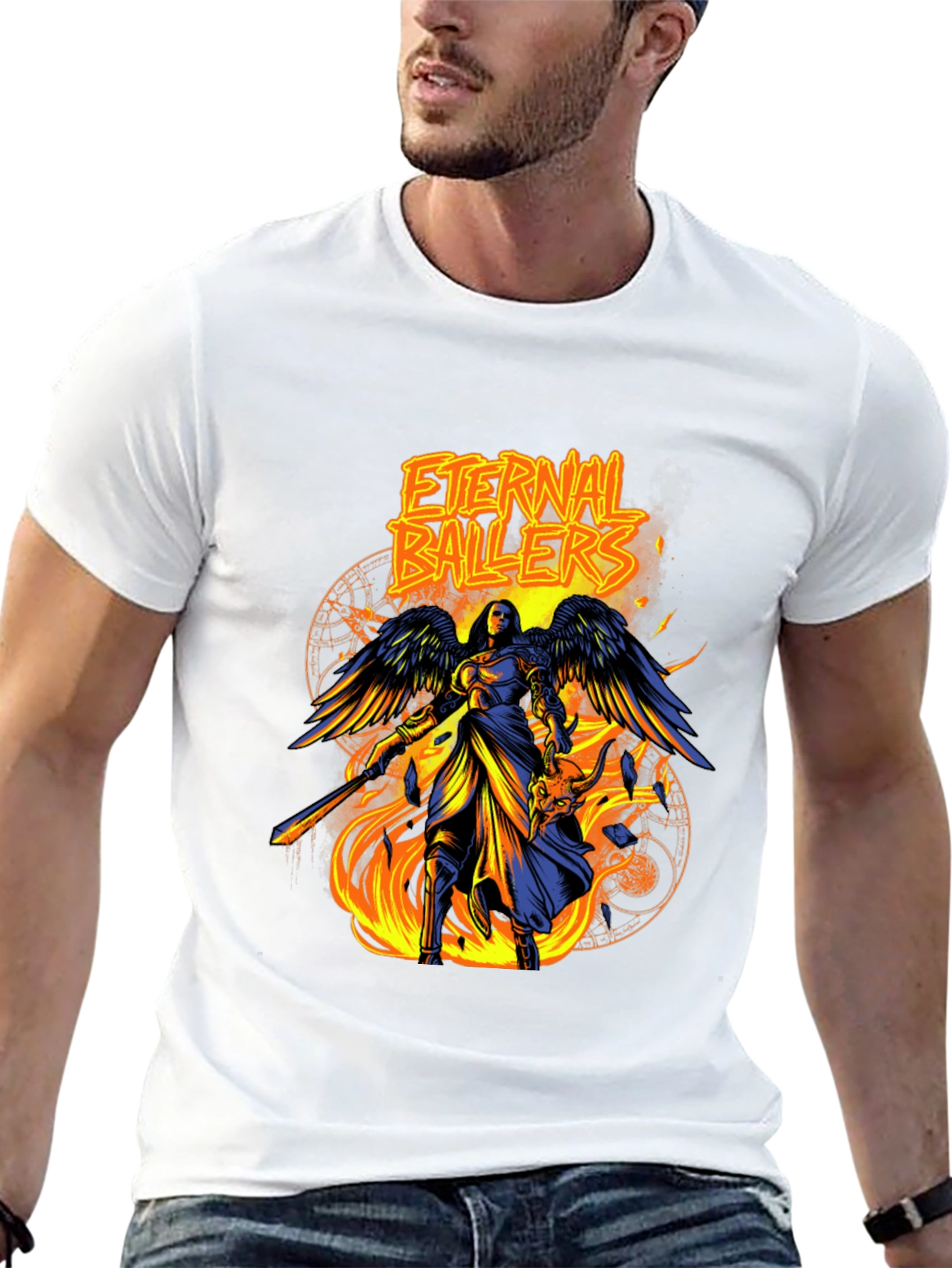 Eternal Ballers Graphic Tee - Black Crew Neck