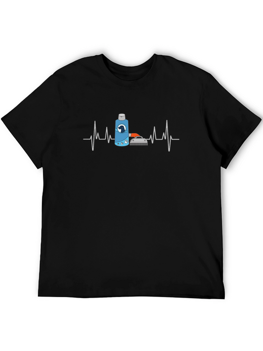 Dog Groomer Heartbeat T-Shirt