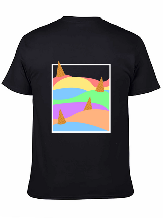 Abstract Ice Cream Cones T-Shirt - Modern Art Tee