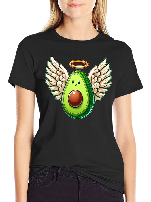 Angel Avocado Graphic Tee - Funny Fruit Shirt