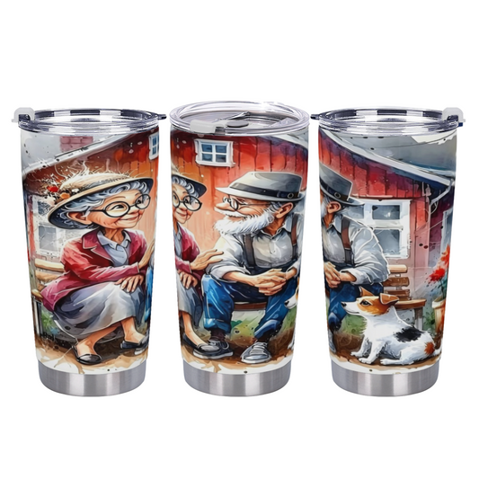 Adorable Big?Eyed Kittens In Flower Buckets Cottagecore 20oz Tumbler